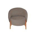Ver imagem 2 de Poltrona Decorativa Luxo com Puff Ariela Bouclê Ds Home