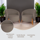 Ver imagem 6 de Poltrona Decorativa Luxo com Puff Ariela Bouclê Ds Home
