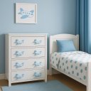 Ver imagem 2 de Puxador Infantil Avião para Gaveta e Móveis, Azul e Branco, Kit com 2 Unidades:azul