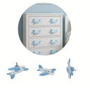 Ver imagem 3 de Puxador Infantil Avião para Gaveta e Móveis, Azul e Branco, Kit com 2 Unidades:azul