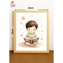 Ver imagem 2 de Quadro Decorativo Quarto Infantil Menino c/Vidro Cor Pinus