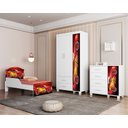 Ver imagem 1 de Quarto Infantil Completo Adesivado Cama-comoda-guarda Roupas:carro Vermelho 75