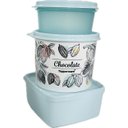 Ver imagem 1 de Tupperware Kit 3 Peças Potinhos Azul Bebê Kit 3 Peças Potinhos Azul Bebê