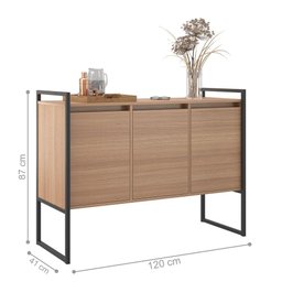 Buffet Industrial 3 Portas Rouxe - Montana - 2