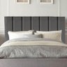 Cabeceira Estofada Cama Solteiro 100 Cm Lídia Suede e Frame Cinza - 2