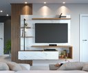Ver imagem 2 de Home Suspenso San Francisco 180cm para Tv até 58 Pol Led Suporta 50kg Calacatta