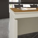 Ver imagem 7 de Conjunto de Escritório Office 2 Peças Mesa e Balcão Hera - Via Nossa - Off White e Cedro
