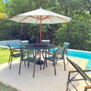 Ver imagem 5 de Kit Nossa Kasa Móveis Piscina Cadeira Mesa Espreguiçadeira - Verde