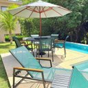 Ver imagem 2 de Kit Nossa Kasa Móveis Piscina Cadeira Mesa Espreguiçadeira - Verde
