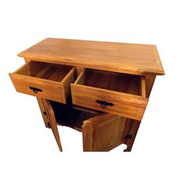 Balcão Buffet Arcaz de Madeira Maciça de Demolição com 2 Portas e 2 Gavetas:largura 130cm X Altura 1 - 3