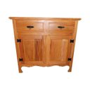 Ver imagem 1 de Balcão Buffet Arcaz de Madeira Maciça de Demolição com 2 Portas e 2 Gavetas:largura 130cm X Altura 1