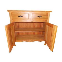 Balcão Buffet Arcaz de Madeira Maciça de Demolição com 2 Portas e 2 Gavetas:largura 130cm X Altura 1 - 2