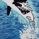 Ver imagem 3 de Toalha de Praia Margex Microfibra Estampada Golfinho Azul