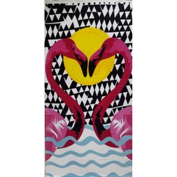 Toalha de Praia Margex Microfibra Estampada Cisne Pink - 1