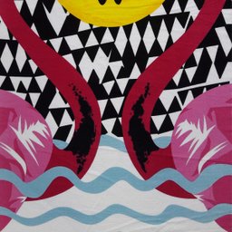 Toalha de Praia Margex Microfibra Estampada Cisne Pink - 3