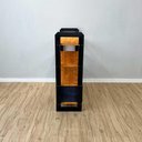 Ver imagem 4 de Aparador Linea Ample Moderno sem Porta 2 Gavetas Madeira Maciça 100cm Amadeirado e Preto Artfactory