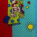 Ver imagem 2 de Toalha de Praia Margex Microfibra Estampada Menina Praia Azul