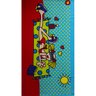 Toalha de Praia Margex Microfibra Estampada Menina Praia Azul - 1