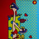 Ver imagem 3 de Toalha de Praia Margex Microfibra Estampada Menina Praia Azul