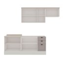 Ver imagem 2 de Cozinha Completa Iluminata 8 Portas 3 Gavetas 100% MDF Branco/Fendi - Genialflex