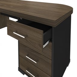 Mesa Artany Tamburato Com Gavetas Lado Direito - 7