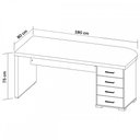 Ver imagem 4 de Mesa Artany Tamburato Com Gavetas Lado Direito