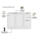 Ver imagem 3 de Balcão Cozinha 120cm 2 Portas 2 Gavetas sem Tampo Unna - Branco