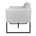 Ver imagem 3 de Namoradeira Marisa Suede Cinza Base Industrial Metálica Preto D'Rossi