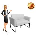Ver imagem 4 de Namoradeira Marisa Suede Cinza Base Industrial Metálica Preto D'Rossi