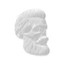 Ver imagem 2 de Caveira Barber Shop Barbearia Decoração 3d:branco