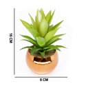 Ver imagem 5 de Vaso Decorativo Dourado com Suculenta Artificial Aloe Vera Mini 16x8 cm F04 - D’Rossi Vaso co