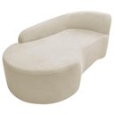 Ver imagem 5 de Kit Sofá Curvo França 140cm L.e e 2 Poltronas Luiza Max Conforto, Bouclé Bege