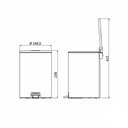 Ver imagem 6 de Lixeira Tramontina Loop com Pedal 3l Redonda Inox Polido