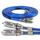 Ver imagem 2 de Cabo Rca Blindado Taramps 5 Metros 3mm Dupla Blindagem PVC Azul Plug Banhado A Níquel