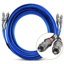 Ver imagem 7 de Cabo Rca Blindado Taramps 5 Metros 3mm Dupla Blindagem PVC Azul Plug Banhado A Níquel
