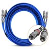 Cabo Rca Blindado Taramps 5 Metros 3mm Dupla Blindagem PVC Azul Plug Banhado A Níquel - 7