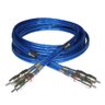 Cabo Rca Blindado Taramps 5 Metros 3mm Dupla Blindagem PVC Azul Plug Banhado A Níquel - 6