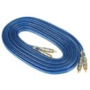 Ver imagem 5 de Cabo Rca Blindado Taramps 5 Metros 3mm Dupla Blindagem PVC Azul Plug Banhado A Níquel