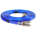 Ver imagem 3 de Cabo Rca Blindado Taramps 5 Metros 3mm Dupla Blindagem PVC Azul Plug Banhado A Níquel
