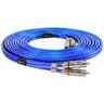 Cabo Rca Blindado Taramps 5 Metros 3mm Dupla Blindagem PVC Azul Plug Banhado A Níquel - 3