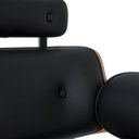 Ver imagem 5 de Cadeira Hidráulica Salão Barbeiro Pelegrin PEL-008A Madeira Couro Pu Preto