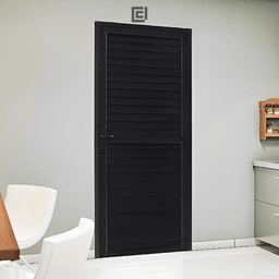 Porta Palheta sem Ventilação Alumínio 210cm x 80cm Direita Linha 25 - 2