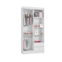 Ver imagem 3 de Guarda-Roupa Infantil 4 Portas 2 Gavetas Louise 103cm Branco Quarto