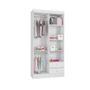 Ver imagem 3 de Guarda Roupa 4 Pts 2 Gavetas Louise Infantil Branco - Vrk Comercio On-Line