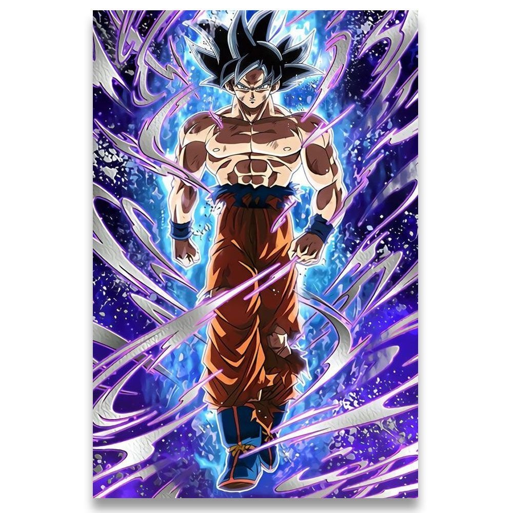 Poster Decorativo 42cm x 30cm A3 Brilhante Goku Dragon Ball DBZ b3 - 1