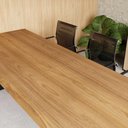 Ver imagem 4 de Mesa de Reunião 08 Lugares 3,00m X 1,10m com Tampo Bipartido 100% Mdf Escritório F5 Office Cor: