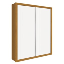 Guarda Roupa Infantil Prince 2 Portas de Correr Branco/Savana - Reller Móveis - 1