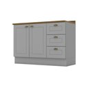 Ver imagem 1 de Balcão Modulado com Tampo 120cm 2 Portas 3 Gavetas Emily Henn