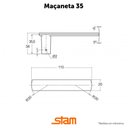 Ver imagem 4 de Fechadura Stam Cx40 823/35 Banheiro Roseta Redonda Inox