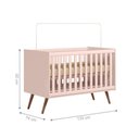 Ver imagem 5 de Conjunto Berço e Comoda Monet Infantil com Colchão Retrô Rosa